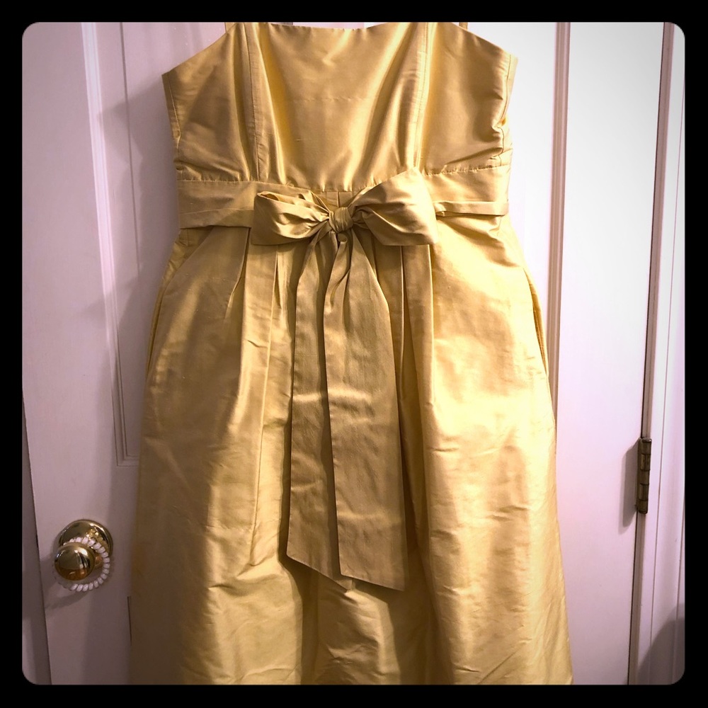 Yellow knee length dress